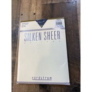 Nordstrom Vintage Pantyhose Womens Size C Egyptian Blue Sandaltoe Opaque